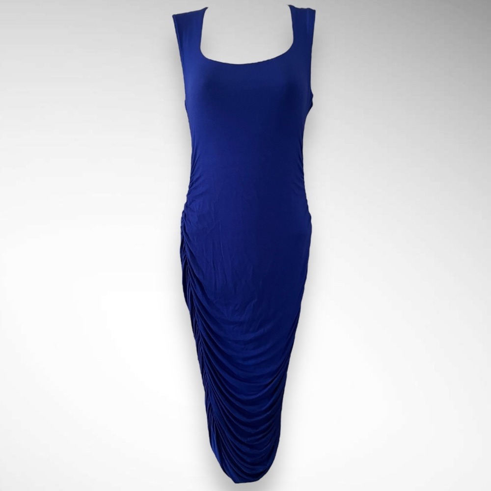 FELICITY &‎ COCO Women's Royal Blue Ruched Bodycon Dress Size Small | EUC - Picture 2 of 6